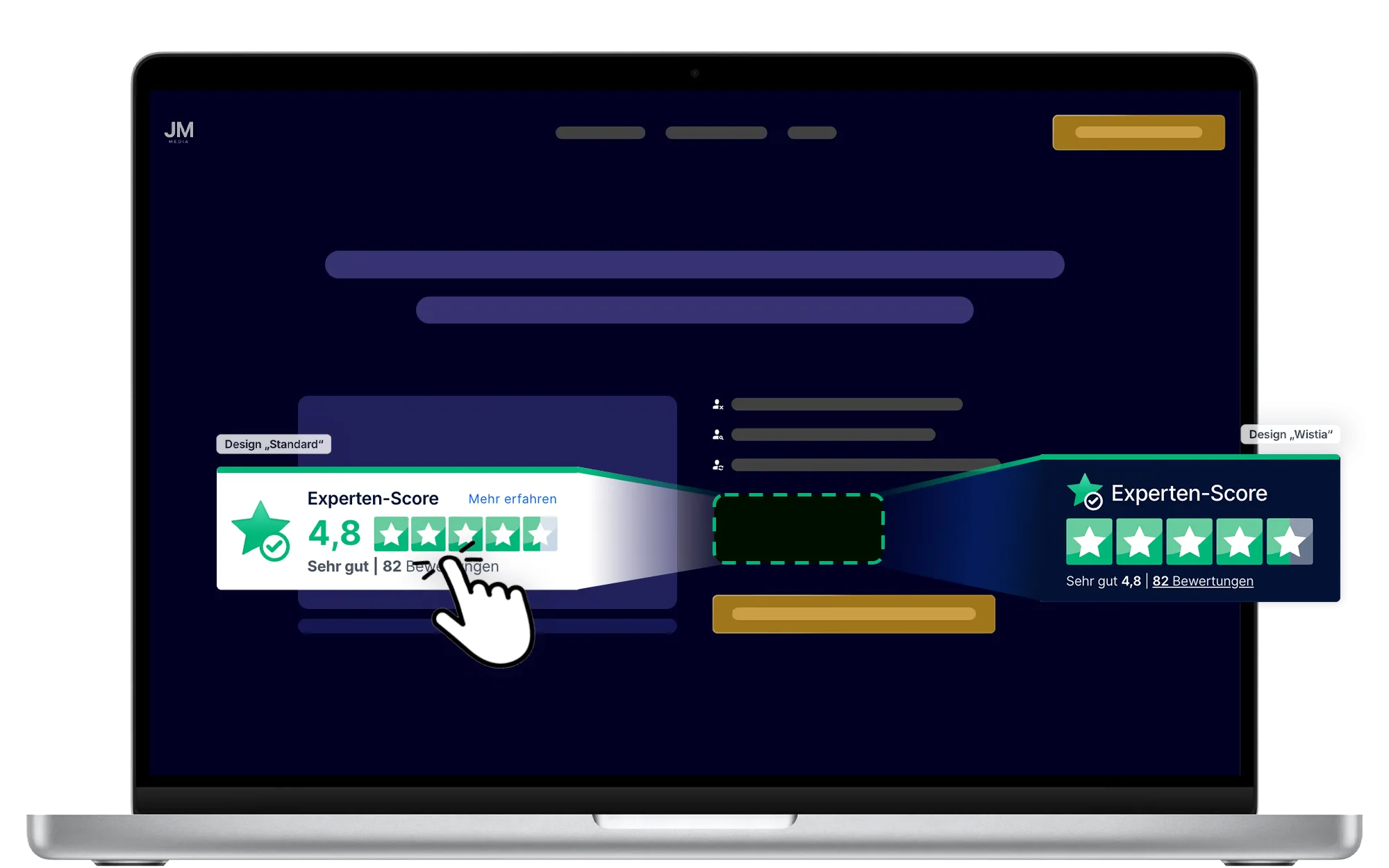 Sterne-Widget mit Bewertungs-Score auf Website einbinden