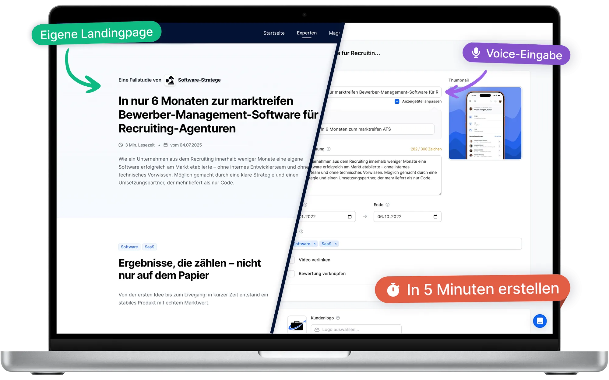 Professionelle Fallstudien mit Trustmarkt erstellen – Projektdarstellung